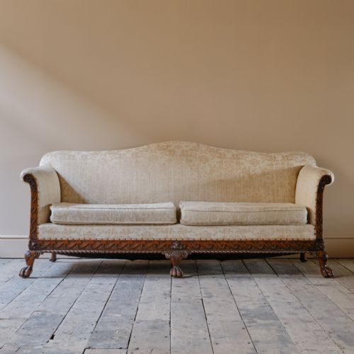 ANTIQUE DEEP SEATED COUNTRY HOUSE SOFA - ADDITIONAL PHOTO 5