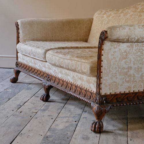 ANTIQUE DEEP SEATED COUNTRY HOUSE SOFA - ADDITIONAL PHOTO 6
