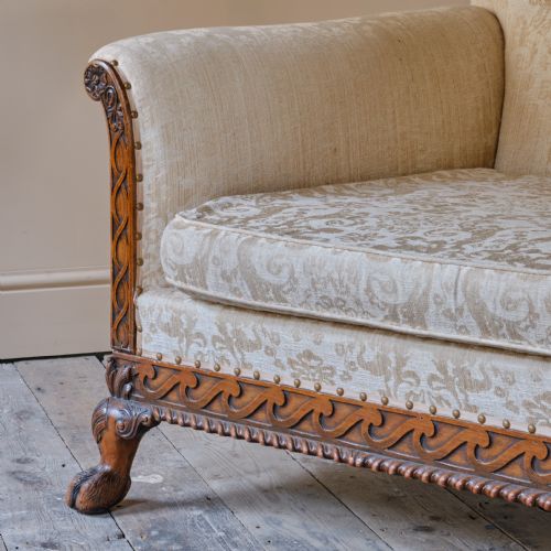 ANTIQUE DEEP SEATED COUNTRY HOUSE SOFA - ADDITIONAL PHOTO 8