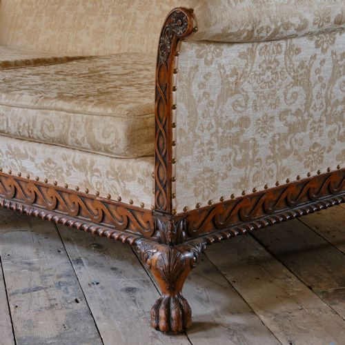 ANTIQUE DEEP SEATED COUNTRY HOUSE SOFA - ADDITIONAL PHOTO 9