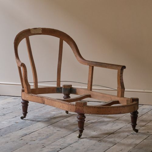 MID 19TH CENTURY CHAISE LONGUE FRAME C19TH - ADDITIONAL PHOTO 1