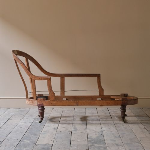 MID 19TH CENTURY CHAISE LONGUE FRAME C19TH - ADDITIONAL PHOTO 2