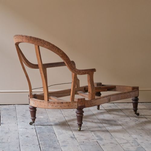 MID 19TH CENTURY CHAISE LONGUE FRAME C19TH - ADDITIONAL PHOTO 3