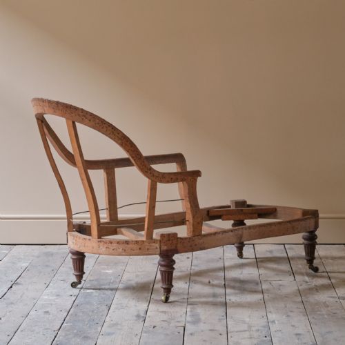 MID 19TH CENTURY CHAISE LONGUE FRAME C19TH - ADDITIONAL PHOTO 6
