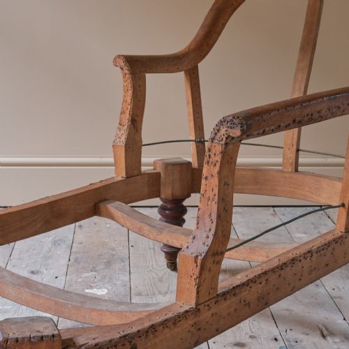 MID 19TH CENTURY CHAISE LONGUE FRAME C19TH - ADDITIONAL PHOTO 9