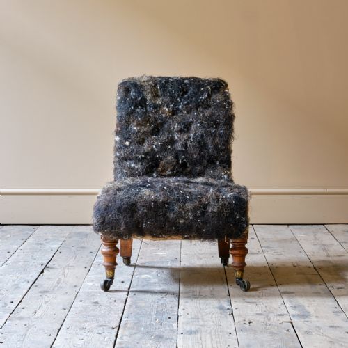 MID 19TH CENTURY HOWARD SONS SLIPPER CHAIR - ADDITIONAL PHOTO 1