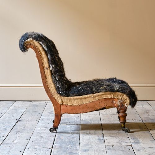 MID 19TH CENTURY HOWARD SONS SLIPPER CHAIR - ADDITIONAL PHOTO 7