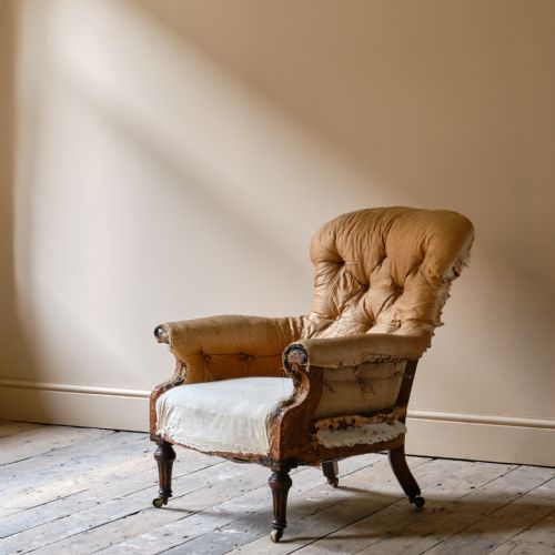 MID 19TH CENTURY HOLLAND SONS ARMCHAIR C1850 - ADDITIONAL PHOTO 9