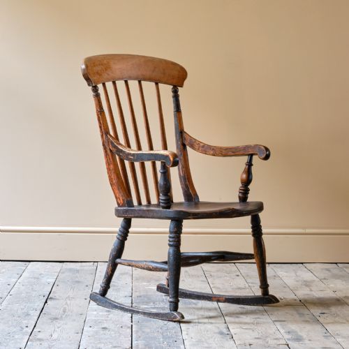 19TH CENTURY ROCKING WINDSOR CHAIR - ADDITIONAL PHOTO 1