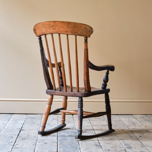19TH CENTURY ROCKING WINDSOR CHAIR - ADDITIONAL PHOTO 4