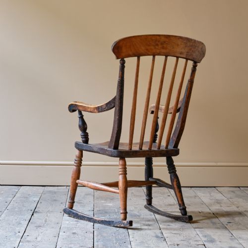 19TH CENTURY ROCKING WINDSOR CHAIR - ADDITIONAL PHOTO 5