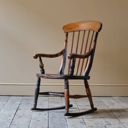 19TH CENTURY ROCKING WINDSOR CHAIR - ADDITIONAL PHOTO 7
