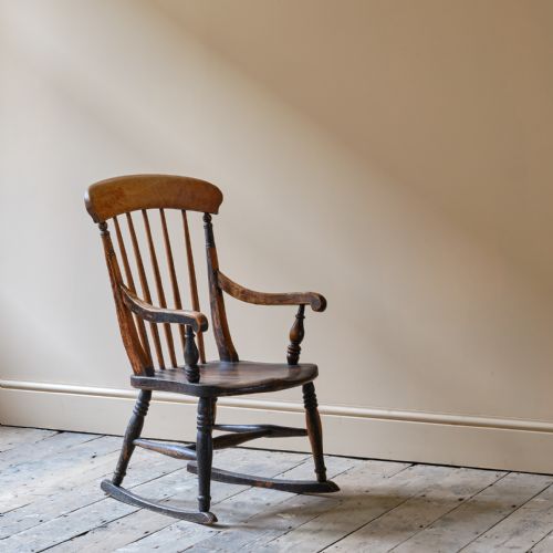 19TH CENTURY ROCKING WINDSOR CHAIR - ADDITIONAL PHOTO 9