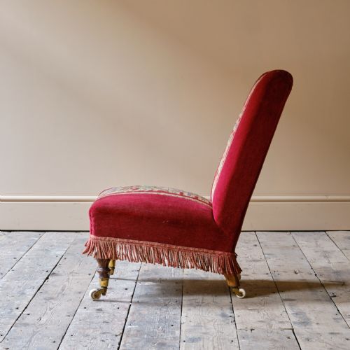 LATE 19TH CENTURY SLIPPER CHAIR - ADDITIONAL PHOTO 2
