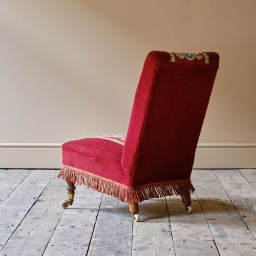 LATE 19TH CENTURY SLIPPER CHAIR - ADDITIONAL PHOTO 4