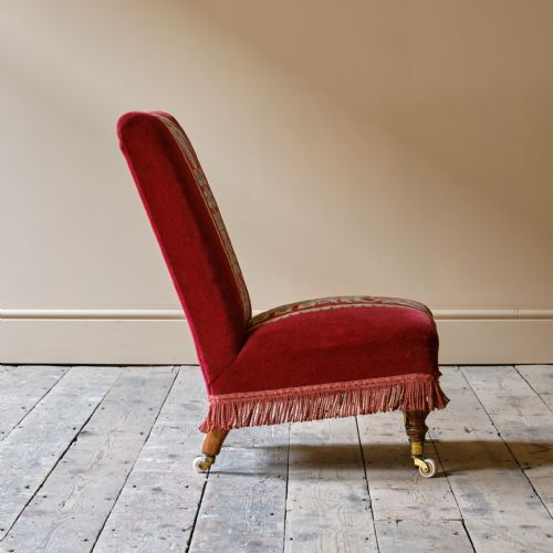LATE 19TH CENTURY SLIPPER CHAIR - ADDITIONAL PHOTO 5