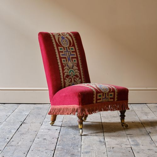 LATE 19TH CENTURY SLIPPER CHAIR - ADDITIONAL PHOTO 7