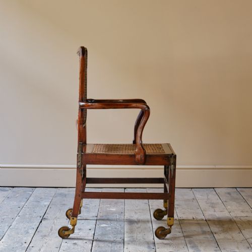 LATE 18TH CENTURY SEDAN OPEN ARMCHAIR C1780 - ADDITIONAL PHOTO 2