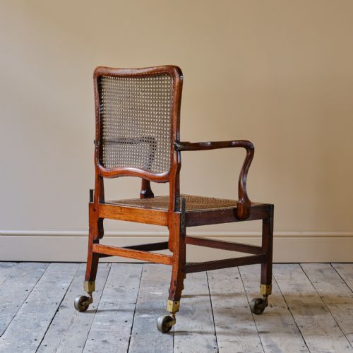 LATE 18TH CENTURY SEDAN OPEN ARMCHAIR C1780 - ADDITIONAL PHOTO 3
