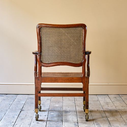 LATE 18TH CENTURY SEDAN OPEN ARMCHAIR C1780 - ADDITIONAL PHOTO 4