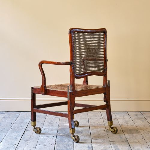 LATE 18TH CENTURY SEDAN OPEN ARMCHAIR C1780 - ADDITIONAL PHOTO 5
