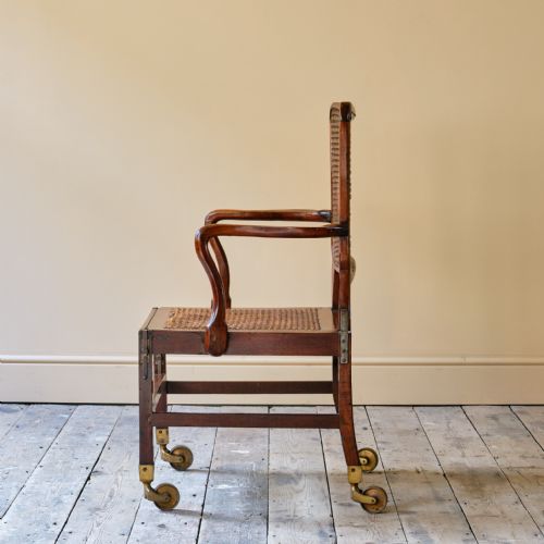 LATE 18TH CENTURY SEDAN OPEN ARMCHAIR C1780 - ADDITIONAL PHOTO 6