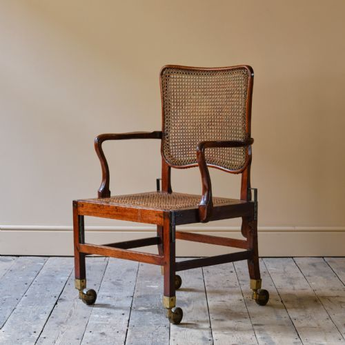 LATE 18TH CENTURY SEDAN OPEN ARMCHAIR C1780 - ADDITIONAL PHOTO 7