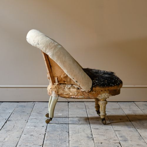 19TH CENTURY SLIPPER CHAIR - ADDITIONAL PHOTO 2