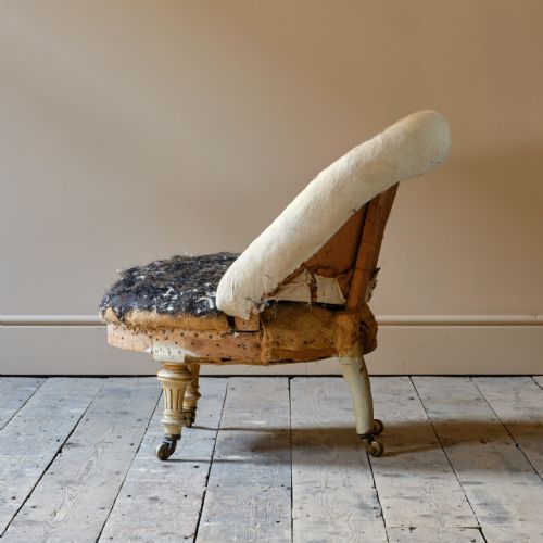 19TH CENTURY SLIPPER CHAIR - ADDITIONAL PHOTO 4
