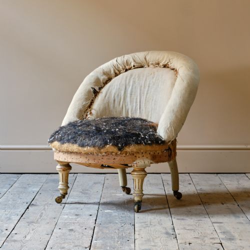 19TH CENTURY SLIPPER CHAIR - ADDITIONAL PHOTO 5