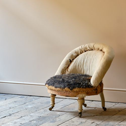 19TH CENTURY SLIPPER CHAIR - ADDITIONAL PHOTO 8