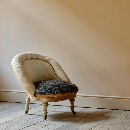 19TH CENTURY SLIPPER CHAIR - ADDITIONAL PHOTO 9