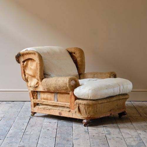 HARRODS COUNTRY HOUSE ARMCHAIR AND FOOTSTOOL - ADDITIONAL PHOTO 3