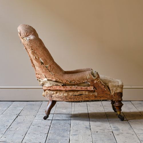 19TH CENTURY DEEP SEATED COUNTRY HOUSE ARMCHAIR - ADDITIONAL PHOTO 4