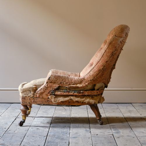 19TH CENTURY DEEP SEATED COUNTRY HOUSE ARMCHAIR - ADDITIONAL PHOTO 6