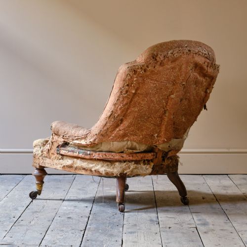 19TH CENTURY DEEP SEATED COUNTRY HOUSE ARMCHAIR - ADDITIONAL PHOTO 7