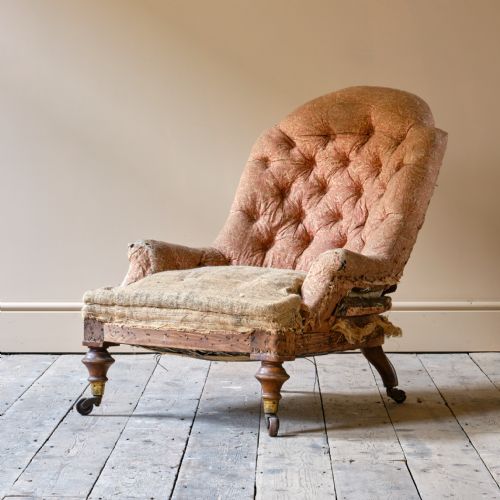 19TH CENTURY DEEP SEATED COUNTRY HOUSE ARMCHAIR - ADDITIONAL PHOTO 8