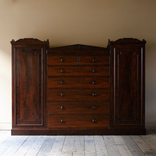 WILLIAM IV MAHOGANY COMPACTUM WARDROBE C1830