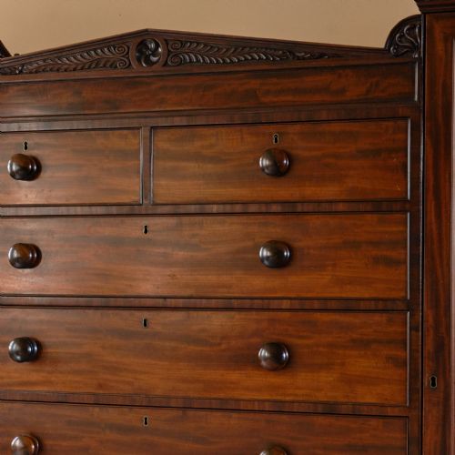 WILLIAM IV MAHOGANY COMPACTUM WARDROBE C1830 - ADDITIONAL PHOTO 4