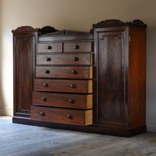 WILLIAM IV MAHOGANY COMPACTUM WARDROBE C1830 - ADDITIONAL PHOTO 6