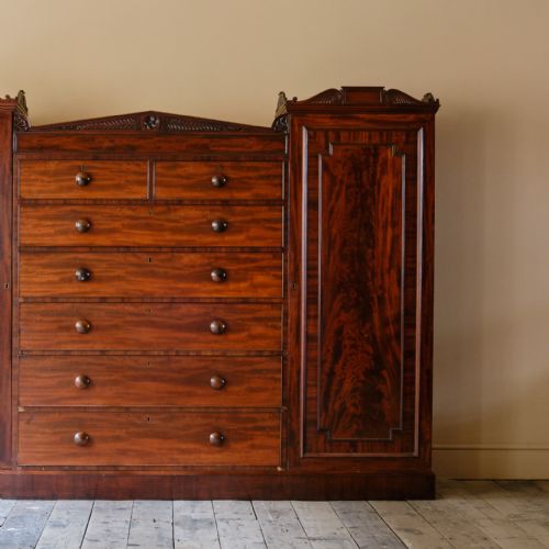 WILLIAM IV MAHOGANY COMPACTUM WARDROBE C1830 - ADDITIONAL PHOTO 10