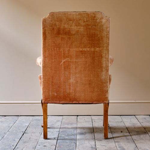 ANTIQUE EARLY 20TH CENTURY WINGBACK ARMCHAIR - ADDITIONAL PHOTO 4