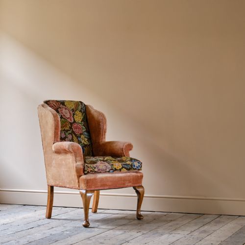 ANTIQUE EARLY 20TH CENTURY WINGBACK ARMCHAIR - ADDITIONAL PHOTO 8