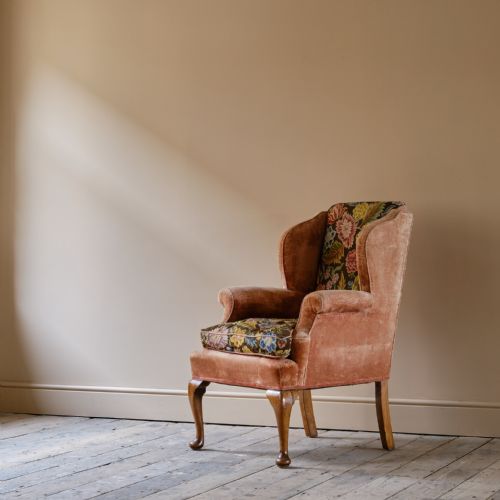 ANTIQUE EARLY 20TH CENTURY WINGBACK ARMCHAIR - ADDITIONAL PHOTO 9