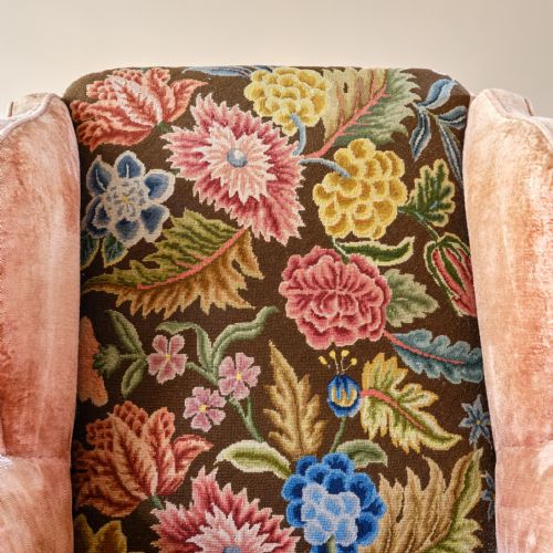 ANTIQUE EARLY 20TH CENTURY WINGBACK ARMCHAIR - ADDITIONAL PHOTO 10