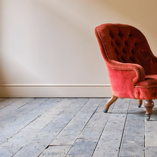 19TH CENTURY RED VELVET IRON BACK ARMCHAIR - ADDITIONAL PHOTO 2
