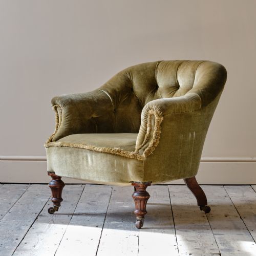 19TH CENTURY TUB BACK ARMCHAIR - ADDITIONAL PHOTO 7