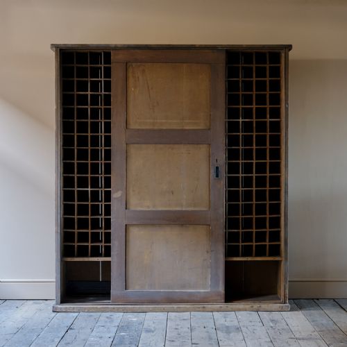 19TH CENTURY COUNTRY HOUSE WINE CUPBOARD IN ORIGINAL PAINT - ADDITIONAL PHOTO 1