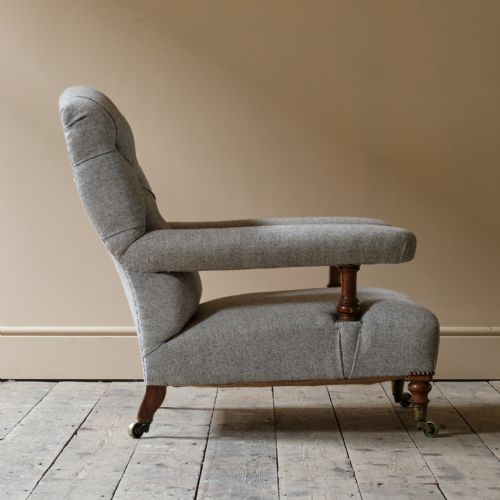 19TH CENTURY HOWARD SONS OPEN ARMCHAIR - ADDITIONAL PHOTO 2