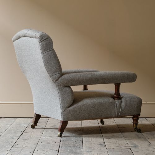 19TH CENTURY HOWARD SONS OPEN ARMCHAIR - ADDITIONAL PHOTO 4